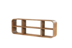 By-Boo Wandrekken & Wandkasten|Wandkast Cup & Co Teakhout, 40 x 120cm Bruin