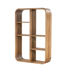 By-Boo Wandrekken & Wandkasten|Wandkast Cup & Co Teakhout, 90 x 64cm Bruin