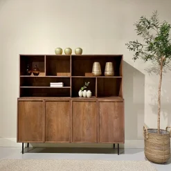 Livingfurn Dressoirs|Wandkast Elan Mangohout, 180cm