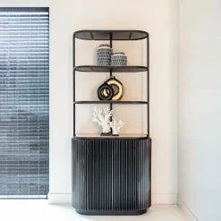 Richmond Interiors Wandrekken & Wandkasten|Wandkast Hampton Travertin, 199 x 91 cm