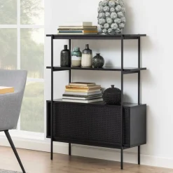 Bendt Wandrekken & Wandkasten|Wandkast Mick 94 x 114cm, kleur Zwart