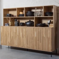 WOOOD Wandrekken & Wandkasten|Wandkast New Gravure 150 x 200cm