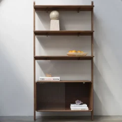 Zuiver Wandrekken & Wandkasten|Wandkast Rise Essen en Rubberhout, 180 x 90cm