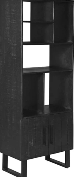 LABEL51 Wandrekken & Wandkasten|Wandkast Santos 190 x 74cm, Mangohout, kleur Zwart