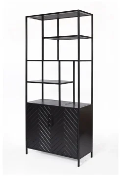 Livingfurn Wandrekken & Wandkasten|Wandkast York Mangohout en staal