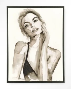 Urban Cotton Wandkleden|Wandkleed A Womans Face in maat en frame naar keuze