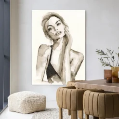 Urban Cotton Wandkleden|Wandkleed A Womans Face in maat en frame naar keuze