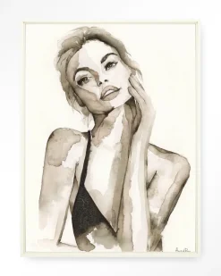 Urban Cotton Wandkleden|Wandkleed A Womans Face in maat en frame naar keuze