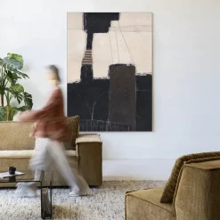 Urban Cotton Wandkleden|Wandkleed Abstract 2 in maat en frame naar keuze