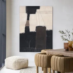 Urban Cotton Wandkleden|Wandkleed Abstract 2 in maat en frame naar keuze