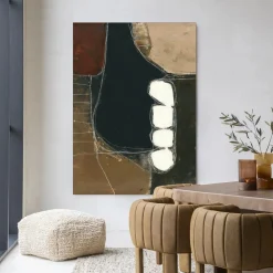 Urban Cotton Wandkleden|Wandkleed Abstract 10 in maat en frame naar keuze