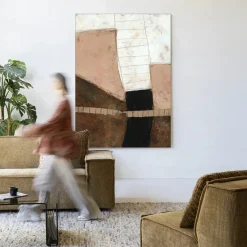 Urban Cotton Wandkleden|Wandkleed Abstract 9 in maat en frame naar keuze