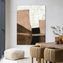 Urban Cotton Wandkleden|Wandkleed Abstract 9 in maat en frame naar keuze