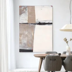 Urban Cotton Wandkleden|Wandkleed Abstract 5 in maat en frame naar keuze