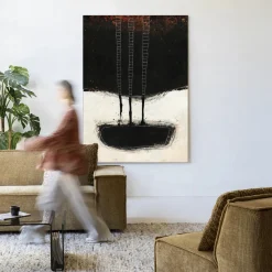 Urban Cotton Wandkleden|Wandkleed Abstract 15 in maat en frame naar keuze