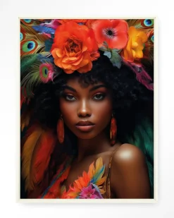 Urban Cotton Wandkleden|Wandkleed Adesewa in maat en frame naar keuze