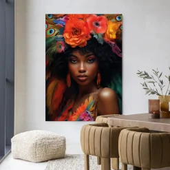 Urban Cotton Wandkleden|Wandkleed Adesewa in maat en frame naar keuze