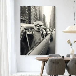 Urban Cotton Wandkleden|Wandkleed Alpaca In NY in maat en frame naar keuze