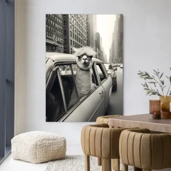 Urban Cotton Wandkleden|Wandkleed Alpaca In NY in maat en frame naar keuze