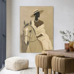 Urban Cotton Wandkleden|Wandkleed Amazone in maat en frame naar keuze