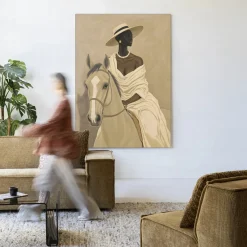 Urban Cotton Wandkleden|Wandkleed Amazone in maat en frame naar keuze