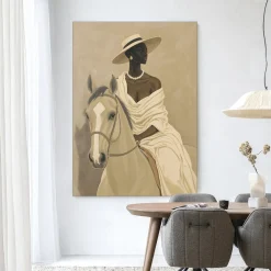 Urban Cotton Wandkleden|Wandkleed Amazone in maat en frame naar keuze