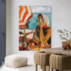 Urban Cotton Wandkleden|Wandkleed Aperol Oclock in maat en frame naar keuze