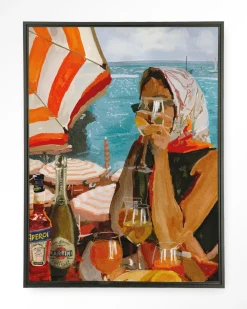 Urban Cotton Wandkleden|Wandkleed Aperol Oclock in maat en frame naar keuze