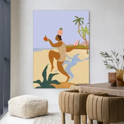 Urban Cotton Wandkleden|Wandkleed Balancing Act in maat en frame naar keuze