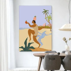 Urban Cotton Wandkleden|Wandkleed Balancing Act in maat en frame naar keuze