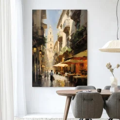 Urban Cotton Wandkleden|Wandkleed Barcelona in maat en frame naar keuze