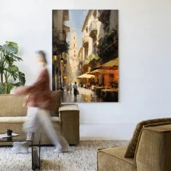 Urban Cotton Wandkleden|Wandkleed Barcelona in maat en frame naar keuze