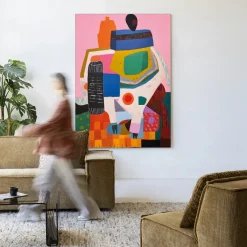 Urban Cotton Wandkleden|Wandkleed Battle Of Colour in maat en frame naar keuze