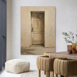 Urban Cotton Wandkleden|Wandkleed Beige Door in maat en frame naar keuze