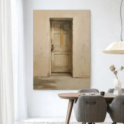 Urban Cotton Wandkleden|Wandkleed Beige Door in maat en frame naar keuze