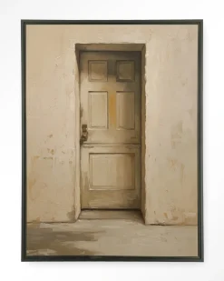 Urban Cotton Wandkleden|Wandkleed Beige Door in maat en frame naar keuze