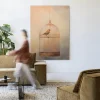 Urban Cotton Wandkleden|Wandkleed Bird Cage in maat en frame naar keuze