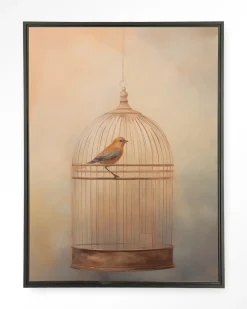 Urban Cotton Wandkleden|Wandkleed Bird Cage in maat en frame naar keuze