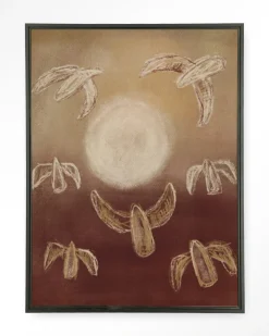 Urban Cotton Wandkleden|Wandkleed Birds By Night in maat en frame naar keuze