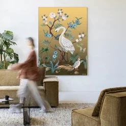 Urban Cotton Wandkleden|Wandkleed Birds in maat en frame naar keuze