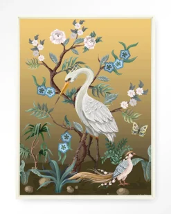 Urban Cotton Wandkleden|Wandkleed Birds in maat en frame naar keuze