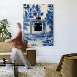 Urban Cotton Wandkleden|Wandkleed Bleu Scent in maat en frame naar keuze