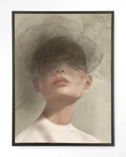 Urban Cotton Wandkleden|Wandkleed Blind Mist in maat en frame naar keuze