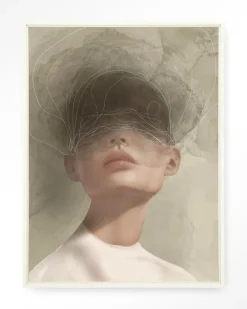 Urban Cotton Wandkleden|Wandkleed Blind Mist in maat en frame naar keuze