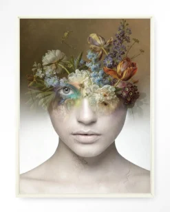 Urban Cotton Wandkleden|Wandkleed Bloom in maat en frame naar keuze