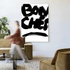 Urban Cotton Wandkleden|Wandkleed Bon Chef in maat en frame naar keuze