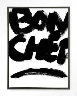 Urban Cotton Wandkleden|Wandkleed Bon Chef in maat en frame naar keuze