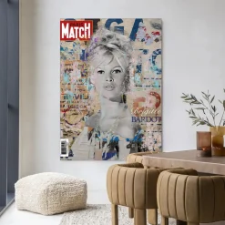 Urban Cotton Wandkleden|Wandkleed Brigitte in maat en frame naar keuze