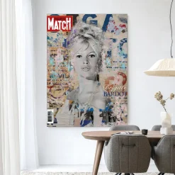 Urban Cotton Wandkleden|Wandkleed Brigitte in maat en frame naar keuze