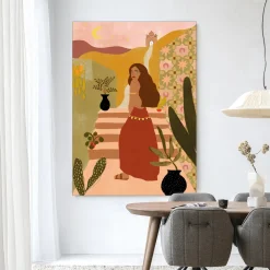 Urban Cotton Wandkleden|Wandkleed Caribbean Night in maat en frame naar keuze